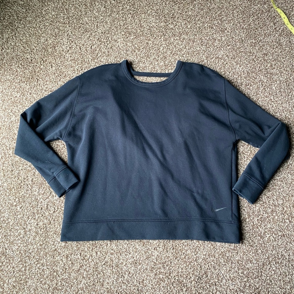 Women’s Nike Black Cut Out Back Pullover Crewneck Size Large